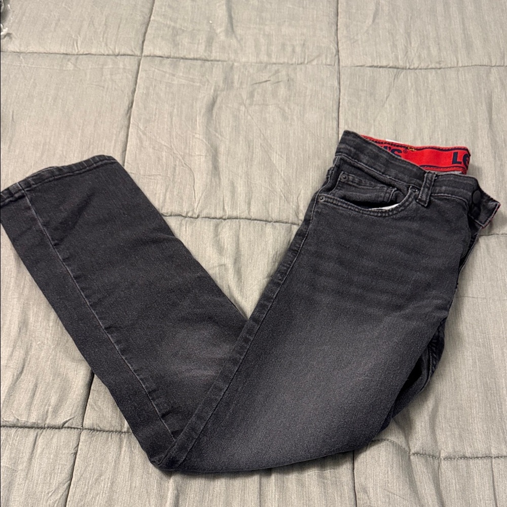 Levi's Boys Slim Straight Black Jeans